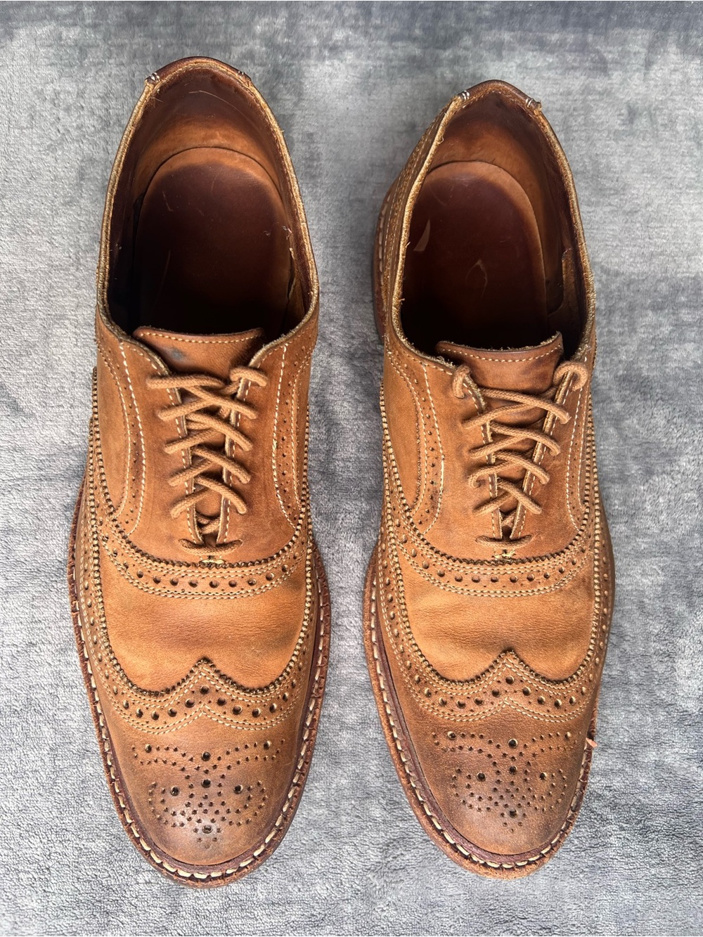 Allen Edmonds Neumok Oxford Men's Size 13 D Wingtip Brogue Brown Leather Shoes - Picture 7 of 16
